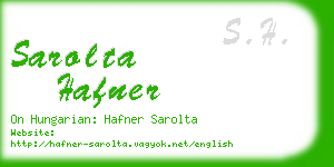 sarolta hafner business card